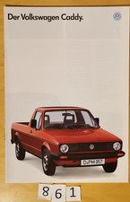 VW GOLF CADDY PICK UP Prospectus 16 pages D 11/1986 Utilitaires