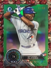 Anthony Alford 2018 Bowman Scouts Top 100 Green Refractor /99 Toronto Blue Jays