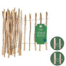 Creative Home 5m Clôture en Bois de Noisetier | Hauteur : 35  à 120cm | Bordure