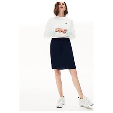 Lacoste Women's Sz L Navy Skirt A-Line Pull On Drawstring Pockets Athleisure