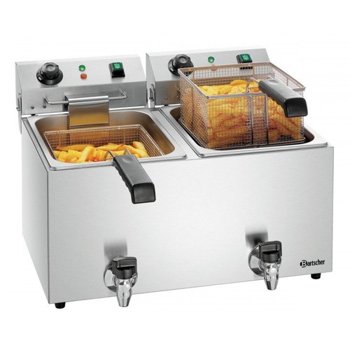 Friteuse inox double - , 9
