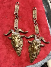 Paire ornements anciens têtes