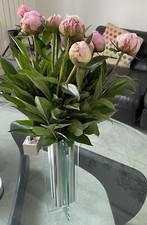 Vase orgue en métal chromé