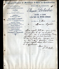 LES MARS (23) LIME OVEN / WOOD / HOTEL & CAFE ""Auguste DELARBRE"" in 1907