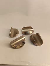 Lot De 4 Boutons De Portes Années 80 Inox Mat Stock Menuisiers Décorateur 1980