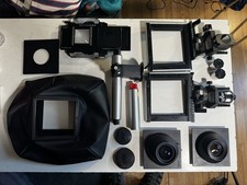 Sinar F1 + Wide Pan Adapter For Mamiya 645 + 90mm and 210mm  + Accessories