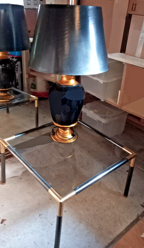 Grande lampe table noire - de,