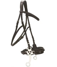 Bridon en cuir avec hackamore