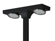Lampadaire Solaire Pour Extérieur Vials Parkings Double Source Lumineuse LED