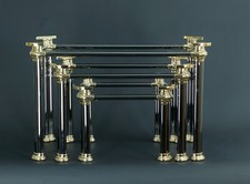 Antique Jansen Style Vintage Design Jansen Style Trundle Coffee Table Lot x 3