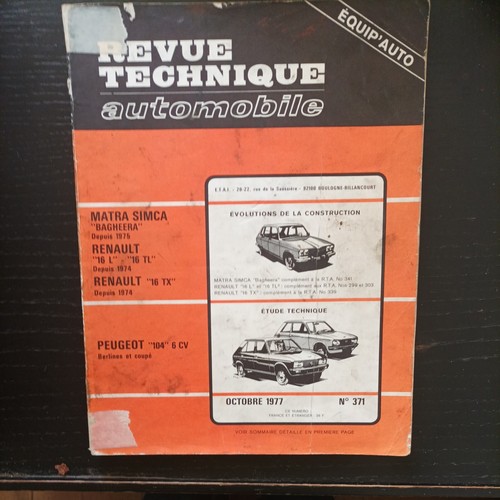 Revue technique peugeot - revue, 104