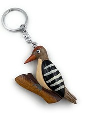 Fait Main Bois Porte-Clés Pivert Oiseau Forêt Sur Branche Buntspecht Zoo