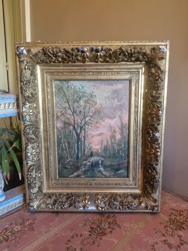 Peinture ancienne huile - peinture, sur