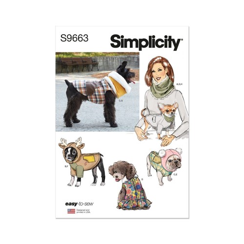 Simplicity 9663 chien manteaux - 9663,