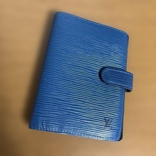Authentique housse de carnet Louis Vuitton Agenda PM Epi bleue R20055 fabriqu...