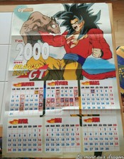 Large Giant Poster Calendar 2000 Dragon Ball GT Goku SS4 Gogeta Manga Posters