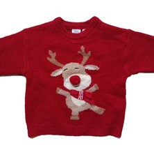 Pull rouge renne du Père