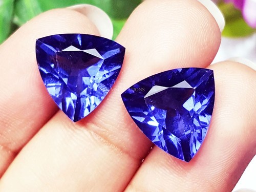 Paire gemmes tanzanite - de,