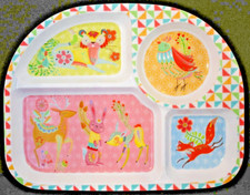 Zara Home Whimsical Kids Woodland Animal Melamine Plate 10.5"