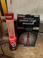 Oklahoma Sooners 16.5 Inch Magma Lamp Bluetooth Speaker NCAA Lava Candle Tested