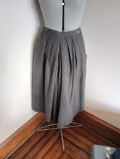 Vintage Culotte Capri pants, Clyde Wool Lined Pleated Capri Pants Victorian 