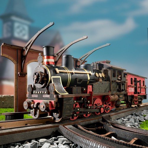 Rolife wooden puzzle steam - 3d,
