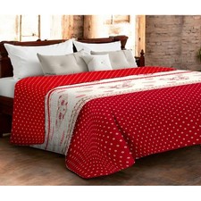 Couvre-lit matelassé rouge «