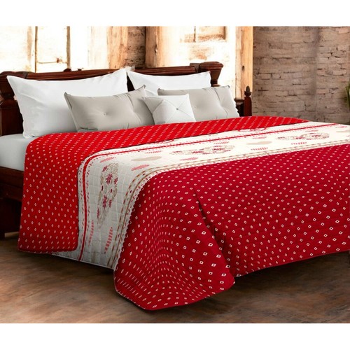 Couvre lit matelassé rouge - matelassé, «