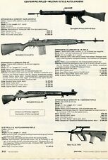 1990 Print Ad of Springfield Armory SAR-48 Bush, M 1 Garand, Steyr AUG Rifle
