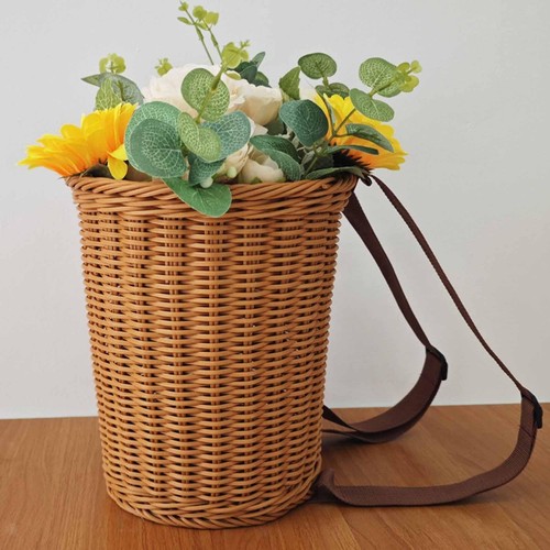 Panier fleurs tressé - panier,