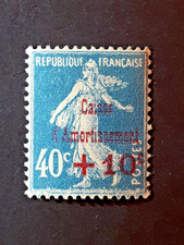 TIMBRE CAISSE D'AMORTISSEMENT semeuse 10c/40c N°246 NEUF * bleu