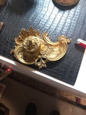 Antique Brass Inkwell