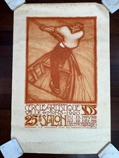 Cercle Artistique - Art by Anto Carte (1921) 22.75"X35" Belgian Exhibition Po...