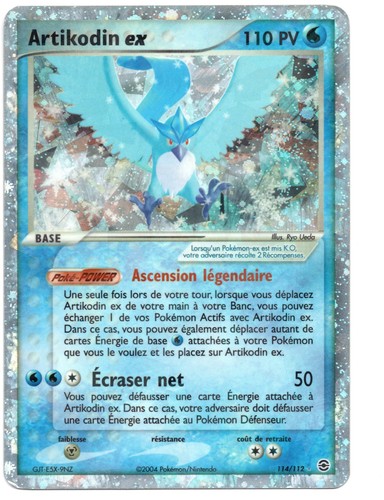 Carte pokémon artikodin - carte, ex