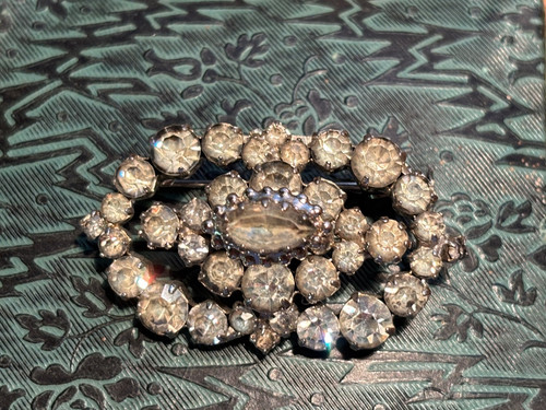 Ancienne broche strass - ancienne,