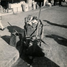 Anonymous photo broom wheelbarrow silver era c. 1940-1950