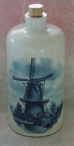 Bouteille vintage faïence - bouteille, en