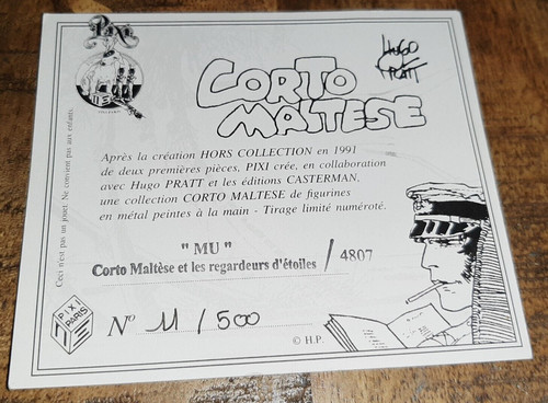 Hugo pratt pixi certificat - pratt, pixi-certificat