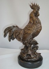 Statue Sculpture Coq Oiseau
