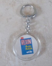 Antique Vintage REXIN Auto Polish France Automobilia 1960s Keychain #3