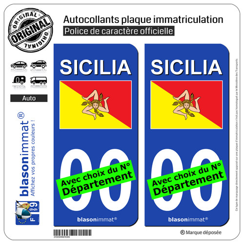 Stickers autocollant plaque - 2,