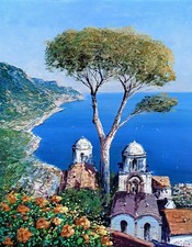 RAVELLO PAINTING ITALY SEA