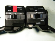 Kawasaki KR250 ZZR250 control  set. 1984  Refurbished. Switchblocks.