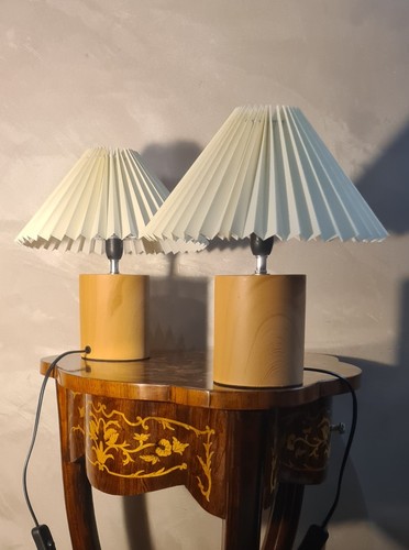 Paire lampes chevet bois - lampes,
