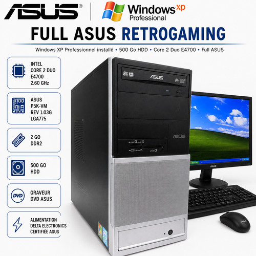 Full asus rétro gaming - pc,