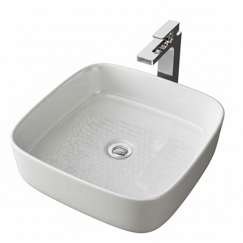 Vasque poser carrée en - à,