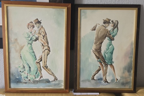 Pair watercolors sigfredo - pair,