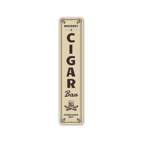 Custom whiskey cigar bar - &,