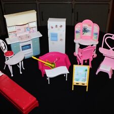 Mattel Barbie Furniture Lot Sofa Fridge Kitchen