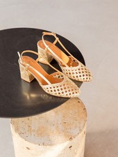 Sandales à talon dorées Palma de chez Bobbies